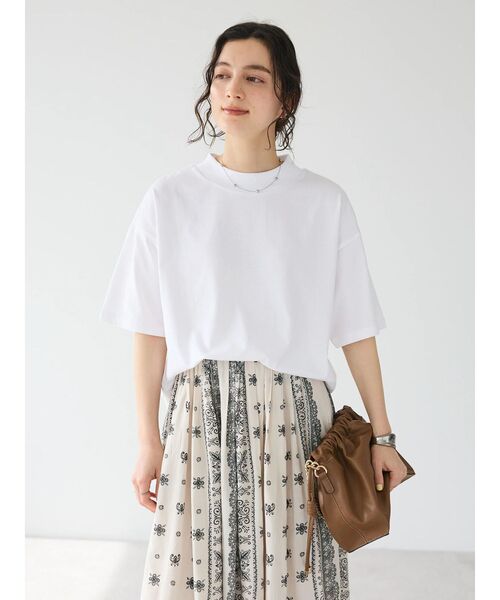CRAFT STANDARD BOUTIQUE（クラフトスタンダードブティック）の「接触冷感/モックネックリングドットプルオーバー（Tシャツ/カットソー・レディース・ブラック/サックスブルー/ラベンダー/ホワイト・FREE）」の22枚目の写真