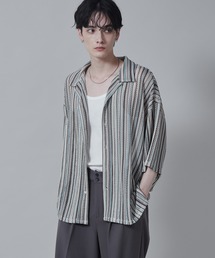 LUCY | LUCY/【24年春夏新作】ストライプメッシュBIGシャツ(シャツ/ブラウス)