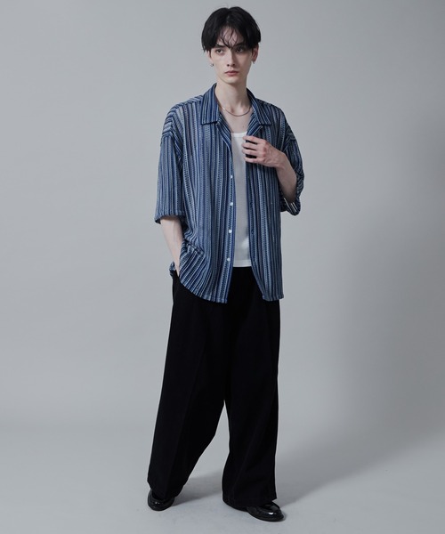 LUCY（ルーシー）の「LUCY/ストライプメッシュBIGシャツ（シャツ/ブラウス・メンズ・その他1/その他2/その他3・LARGE/MEDIUM）」の6枚目の写真