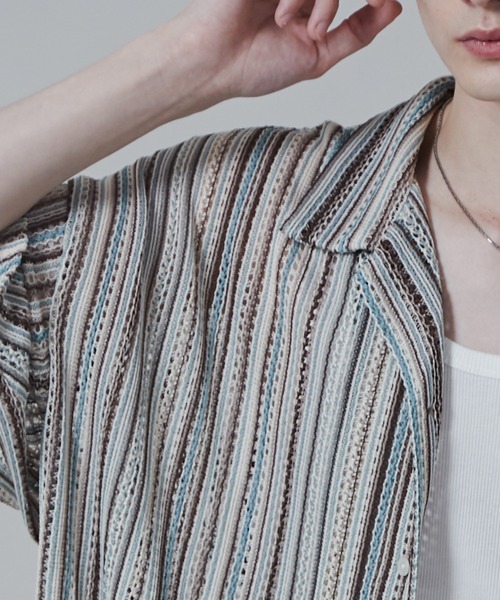 LUCY（ルーシー）の「LUCY/ストライプメッシュBIGシャツ（シャツ/ブラウス・メンズ・その他1/その他2/その他3・LARGE/MEDIUM）」の7枚目の写真