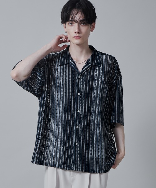 LUCY（ルーシー）の「LUCY/ストライプメッシュBIGシャツ（シャツ/ブラウス・メンズ・その他1/その他2/その他3・LARGE/MEDIUM）」の20枚目の写真