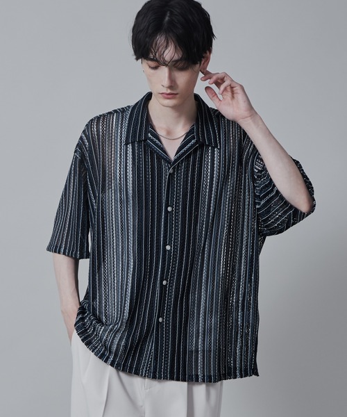 LUCY（ルーシー）の「LUCY/ストライプメッシュBIGシャツ（シャツ/ブラウス・メンズ・その他1/その他2/その他3・LARGE/MEDIUM）」の21枚目の写真