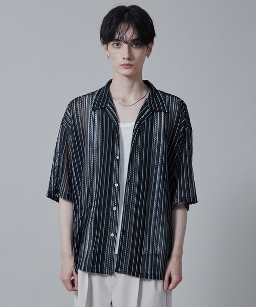 LUCY（ルーシー）の「LUCY/ストライプメッシュBIGシャツ（シャツ/ブラウス・メンズ・その他1/その他2/その他3・LARGE/MEDIUM）」の16枚目の写真