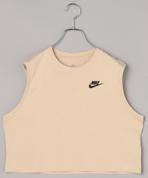 NIKE(ナイキ)の「限定展開 NIKE/ナイキ ナイキ W NSWクラブ クロップ TEE(タンクトップ・レディース・ベージュ/ブラック/ホワイト・SMALL/MEDIUM)」の3枚目の写真
