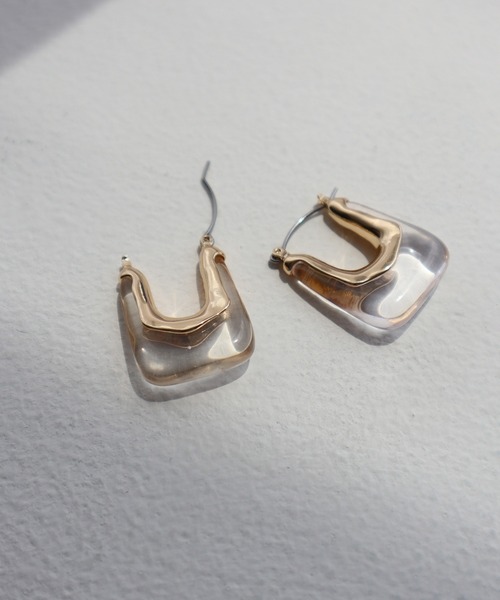 LE'RURE(リルアー)の「Icy cube metal pierce(ピアス(両耳用)・レディース・ゴールド/シルバー・FREE)」の6枚目の写真