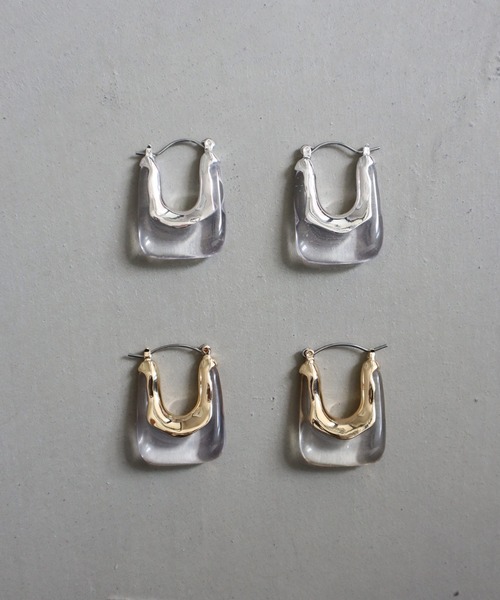 LE'RURE(リルアー)の「Icy cube metal pierce(ピアス(両耳用)・レディース・ゴールド/シルバー・FREE)」の4枚目の写真