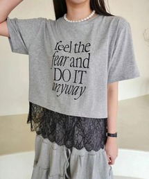 レースヘムロゴTシャツ