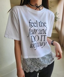 レースヘムロゴTシャツ