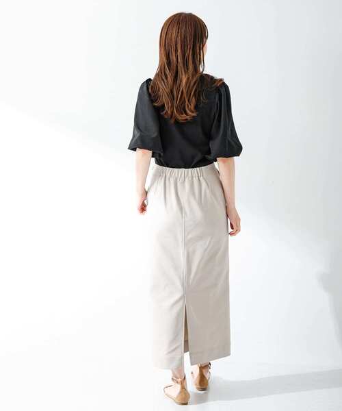 URBAN RESEARCH Sonny Label（アーバンリサーチサニーレーベル）の「パフスリーブコンビ半袖プルオーバー（Tシャツ/カットソー・レディース・オフホワイト/ブラック/ブルー・FREE）」の19枚目の写真