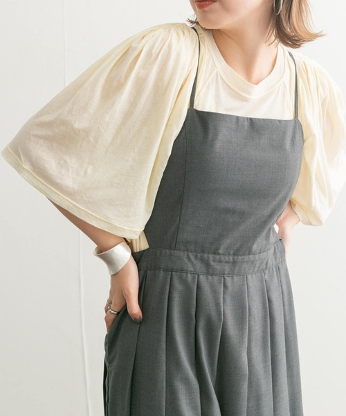 KBF（ケイビーエフ）の「フリルスリーブシアーカットソー（Tシャツ/カットソー・レディース・アイボリー/ラベンダー/ダークブラウン・ONE）」の2枚目の写真