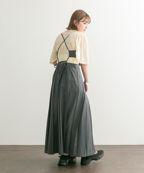 KBF（ケイビーエフ）の「フリルスリーブシアーカットソー（Tシャツ/カットソー・レディース・アイボリー/ラベンダー/ダークブラウン・ONE）」の9枚目の写真