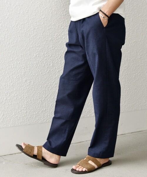 SHIPS any（シップス エニィ）の「SHIPS any: 〈洗濯機可能〉リネン混 ビスコース 1タック テーパード イージーパンツ◇（その他パンツ・メンズ・カーキ/ライトグレー/ダークグレー/ネイビー・MEDIUM/LARGE/X-LARGE）」の22枚目の写真