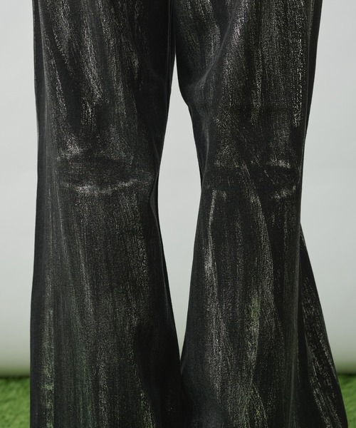 WETTEMPT（ウィテンプト）の「SILVER PAINT DAMAGE DENIM PANTS /シルバーペイントダメージデニムパンツ（デニムパンツ・メンズ・ブラック/ブルー/グリーン・LARGE/MEDIUM/SMALL）」の8枚目の写真