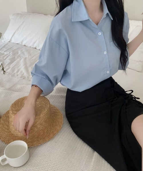 ECLIN（エクラン）の「フロントリボンスリットレイヤードスカート（スカート・レディース・ブラック/グリーン/ベージュ・L/S/M）」の12枚目の写真