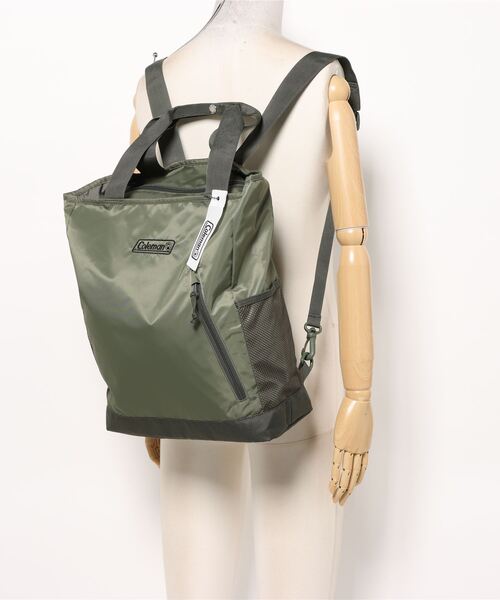 COLEMAN（コールマン）の「2WAYバックパックトート（フォレストグリーン）（トートバッグ・レディース・クリアグリーン・21L）」の8枚目の写真