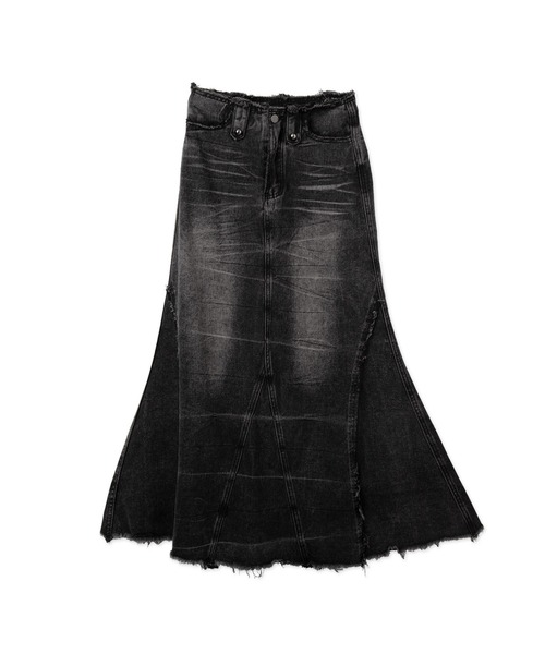 dispark（ディスパーク）の「DISPARK/フリンジデニムロンスカ（デニムスカート・レディース・ブラック/ブルー系1・FREE）」の14枚目の写真