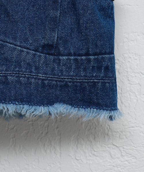 CIAOPANIC TYPY（チャオパニックティピー）の「【KIDS】テープベロアデニムキャミ（キャミソール・キッズ・ネイビー/ブラック・XX-LARGE/X-LARGE/LARGE/MEDIUM/SMALL）」の7枚目の写真