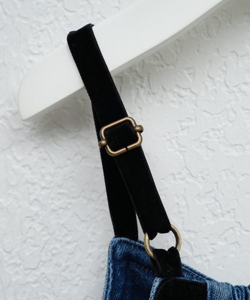 CIAOPANIC TYPY（チャオパニックティピー）の「【KIDS】テープベロアデニムキャミ（キャミソール・キッズ・ネイビー/ブラック・XX-LARGE/X-LARGE/LARGE/MEDIUM/SMALL）」の8枚目の写真