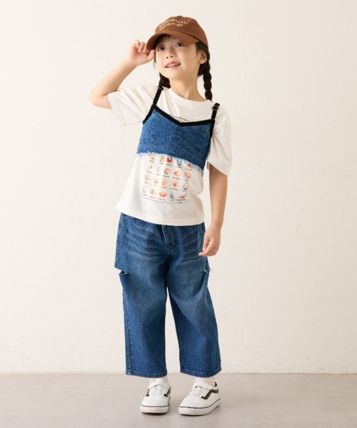 CIAOPANIC TYPY（チャオパニックティピー）の「【KIDS】テープベロアデニムキャミ（キャミソール・キッズ・ネイビー/ブラック・XX-LARGE/X-LARGE/LARGE/MEDIUM/SMALL）」の21枚目の写真