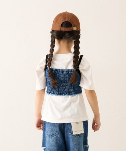 CIAOPANIC TYPY（チャオパニックティピー）の「【KIDS】テープベロアデニムキャミ（キャミソール・キッズ・ネイビー/ブラック・XX-LARGE/X-LARGE/LARGE/MEDIUM/SMALL）」の19枚目の写真