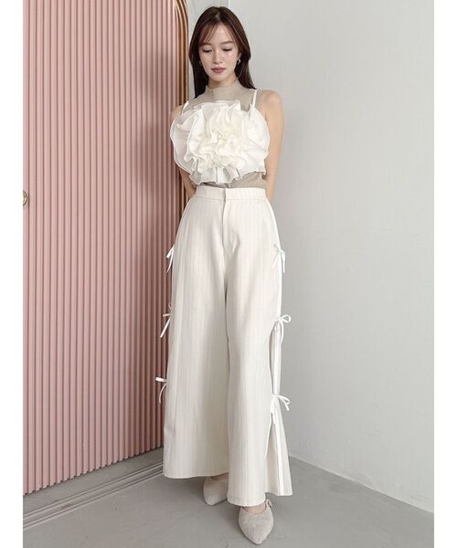 dazzlin（ダズリン）の「サイドリボントラックパンツ（その他パンツ・レディース・チャコールグレー/パープル/アイボリー・MEDIUM/SMALL）」の21枚目の写真