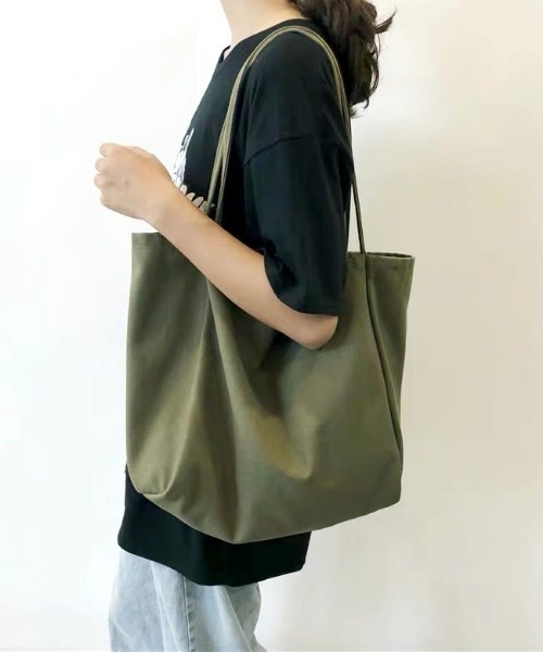 LADY LIKE（レディライク）の「【リバーシブル】キャンバストートバッグ（トートバッグ・レディース・キャメル/グリーン/ホワイト/パープル/ネイビー/ベージュ/カーキ/ライトグリーン/ブルー・F）」の19枚目の写真