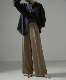 SALON adam et rope' | 【ZOZOTOWN限定】ガンクラブチェックツータックセミワイドパンツ(スラックス)