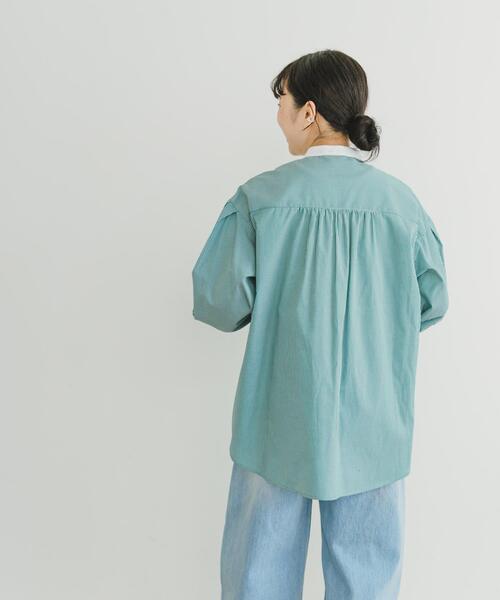 ITEMS URBANRESEARCH(アイテムズ アーバンリサーチ)の「クレリックストライプシャツ(シャツ/ブラウス・レディース・ブルー/グリーン/ストライプ・FREE)」の21枚目の写真