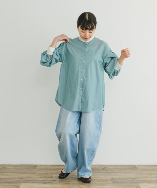 ITEMS URBANRESEARCH(アイテムズ アーバンリサーチ)の「クレリックストライプシャツ(シャツ/ブラウス・レディース・ブルー/グリーン/ストライプ・FREE)」の22枚目の写真