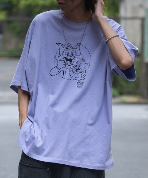 Tom&Jerry(トムアンドジェリー)の「【40I】〔Tom & Jerry/トム & ジェリー〕イラストプリント オーバーサイズ 半袖Tシャツ(Tシャツ/カットソー・メンズ・ベージュ系2/ライトグリーン系1/パープル系1/ホワイト系1/ブラウン系1/ブラウン系2/ライトグリーン系2/ライトグリーン系3/パープル系3/パープル系2/ホワイト系3/ブラウン系3/ベージュ系1/ベージュ系3/ホワイト系2・MEDIUM/LARGE/X-LARGE)」の13枚目の写真
