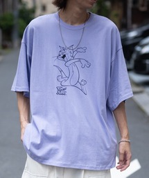 【40I】〔Tom & Jerry/トム & ジェリー〕イラストプリント オーバーサイズ 半袖Tシャツ