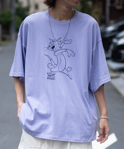 Tom&Jerry(トムアンドジェリー)の「【40I】〔Tom & Jerry/トム & ジェリー〕イラストプリント オーバーサイズ 半袖Tシャツ(Tシャツ/カットソー・メンズ・ベージュ系2/ライトグリーン系1/パープル系1/ホワイト系1/ブラウン系1/ブラウン系2/ライトグリーン系2/ライトグリーン系3/パープル系3/パープル系2/ホワイト系3/ブラウン系3/ベージュ系1/ベージュ系3/ホワイト系2・MEDIUM/LARGE/X-LARGE)」の14枚目の写真