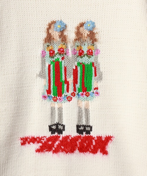 amok（アモク）の「TWINS KNIT（ニット/セーター・メンズ・ホワイト/ブラック・S/M）」の5枚目の写真