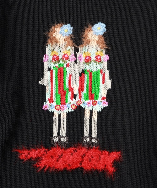 amok（アモク）の「TWINS KNIT（ニット/セーター・メンズ・ホワイト/ブラック・S/M）」の4枚目の写真