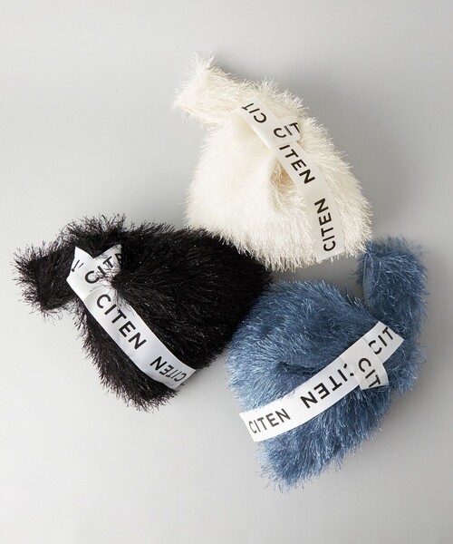 CITEN（シテン）の「＜CITEN＞フリンジ ショッパー バッグ（ハンドバッグ・レディース・ライトブルー/ブラック/ホワイト・FREE）」の5枚目の写真