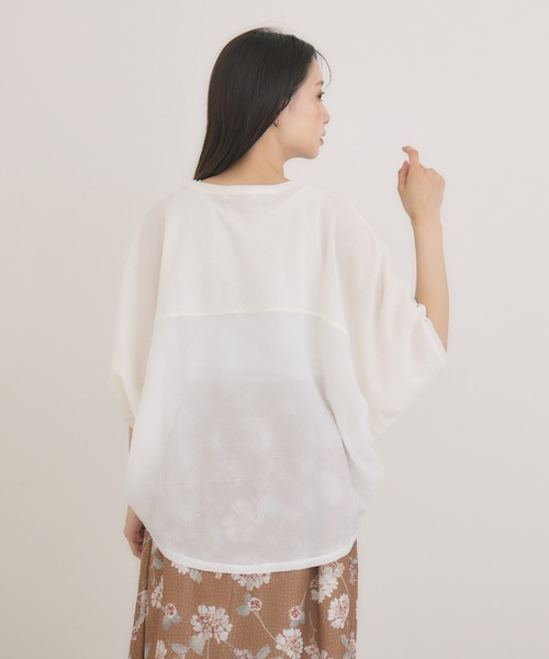KATHARINE ROSS(キャサリンロス)の「【KATHARINE ROSS】日本製 ワッフルプルオーバー(Tシャツ/カットソー・レディース・アイボリー/ブラック・MEDIUM)」の14枚目の写真