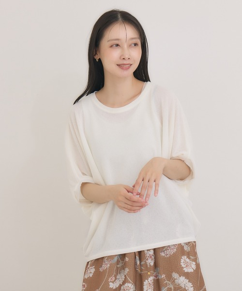 KATHARINE ROSS(キャサリンロス)の「【KATHARINE ROSS】日本製 ワッフルプルオーバー(Tシャツ/カットソー・レディース・アイボリー/ブラック・MEDIUM)」の16枚目の写真