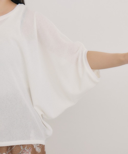 KATHARINE ROSS(キャサリンロス)の「【KATHARINE ROSS】日本製 ワッフルプルオーバー(Tシャツ/カットソー・レディース・アイボリー/ブラック・MEDIUM)」の19枚目の写真