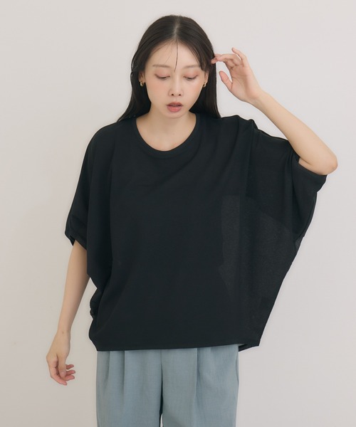 KATHARINE ROSS(キャサリンロス)の「【KATHARINE ROSS】日本製 ワッフルプルオーバー(Tシャツ/カットソー・レディース・アイボリー/ブラック・MEDIUM)」の7枚目の写真