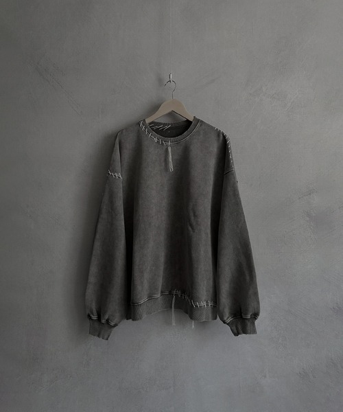 SERACE(セラス)の「【SERACE】Heavy weight vintage pigment damage stitch sweat / ヘビーウェイトヴィンテージピグメントダメージステッチスウェット(スウェット・メンズ・ブラウン/グレー/ブラック・L/M)」の20枚目の写真