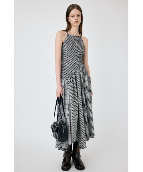 MOUSSY(マウジー)の「CHECK CAMI ドレス(ワンピース・レディース・ホワイト系その他/ブラック・1/2)」の2枚目の写真