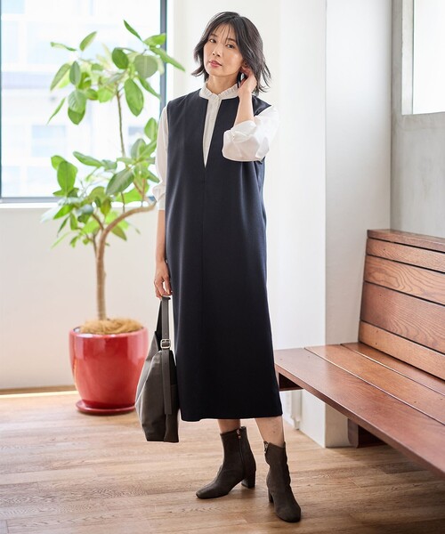 ebure ツイードワンピース フリンジツィード ワンピース | ebure (Women)/エブール | 三越伊勢丹