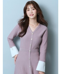 JUSGLITTY（ジャスグリッティー）の「袖カフスニットワンピース