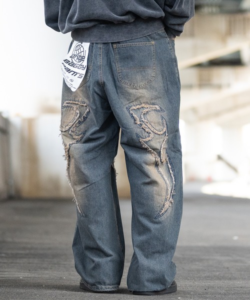 13】カットオフモチーフ バギーデニムパンツ（デニムパンツ）｜JOHN'S