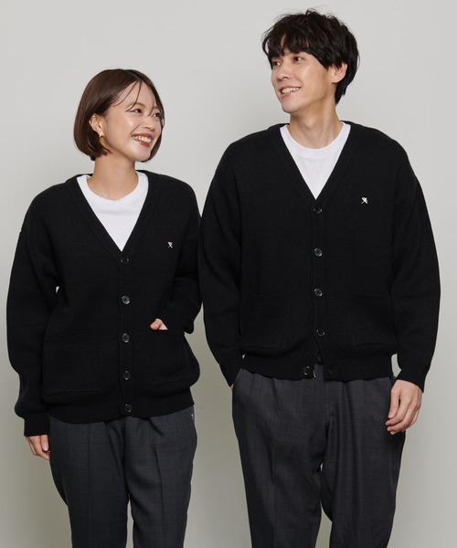 Arnold Palmer（アーノルドパーマー）の「シェア PBT ミラノリブ ニットカーディガン（カーディガン/ボレロ・レディース・オートミール/マスタード/ダークブルー/ブラウン/ターコイズブルー/ブラック・XS/S/M/L/LL）」の2枚目の写真