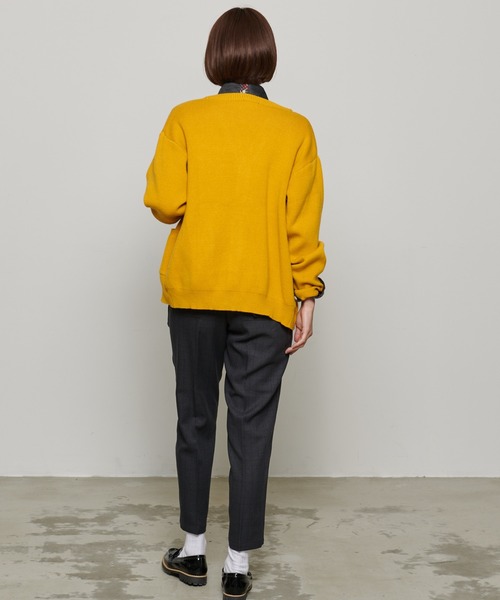 Arnold Palmer（アーノルドパーマー）の「シェア PBT ミラノリブ ニットカーディガン（カーディガン/ボレロ・レディース・オートミール/マスタード/ダークブルー/ブラウン/ターコイズブルー/ブラック・XS/S/M/L/LL）」の16枚目の写真