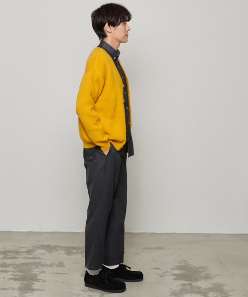 Arnold Palmer（アーノルドパーマー）の「シェア PBT ミラノリブ ニットカーディガン（カーディガン/ボレロ・レディース・オートミール/マスタード/ダークブルー/ブラウン/ターコイズブルー/ブラック・XS/S/M/L/LL）」の8枚目の写真