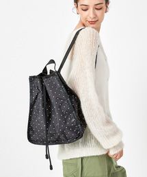 『LeSportsac』レスポートサックドット柄 バックパック リュック CINCH BACKPACK プティドット（バックパック/リュック