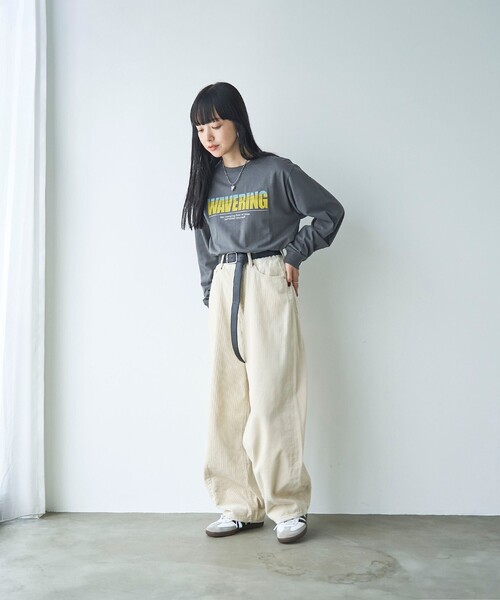 coen（コーエン）の「オーガンジーベストセットロゴTシャツ（Tシャツ/カットソー・レディース・オフホワイト/ダークグレー/その他1/その他2・M/L）」の19枚目の写真