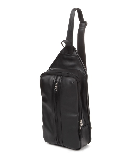 LAKOLE（ラコレ）の「フェイクレザーたて型ボディバッグ / 132227（ボディバッグ/ウエストポーチ・メンズ・ネイビー/ブラック/グレー・FREE）」の6枚目の写真